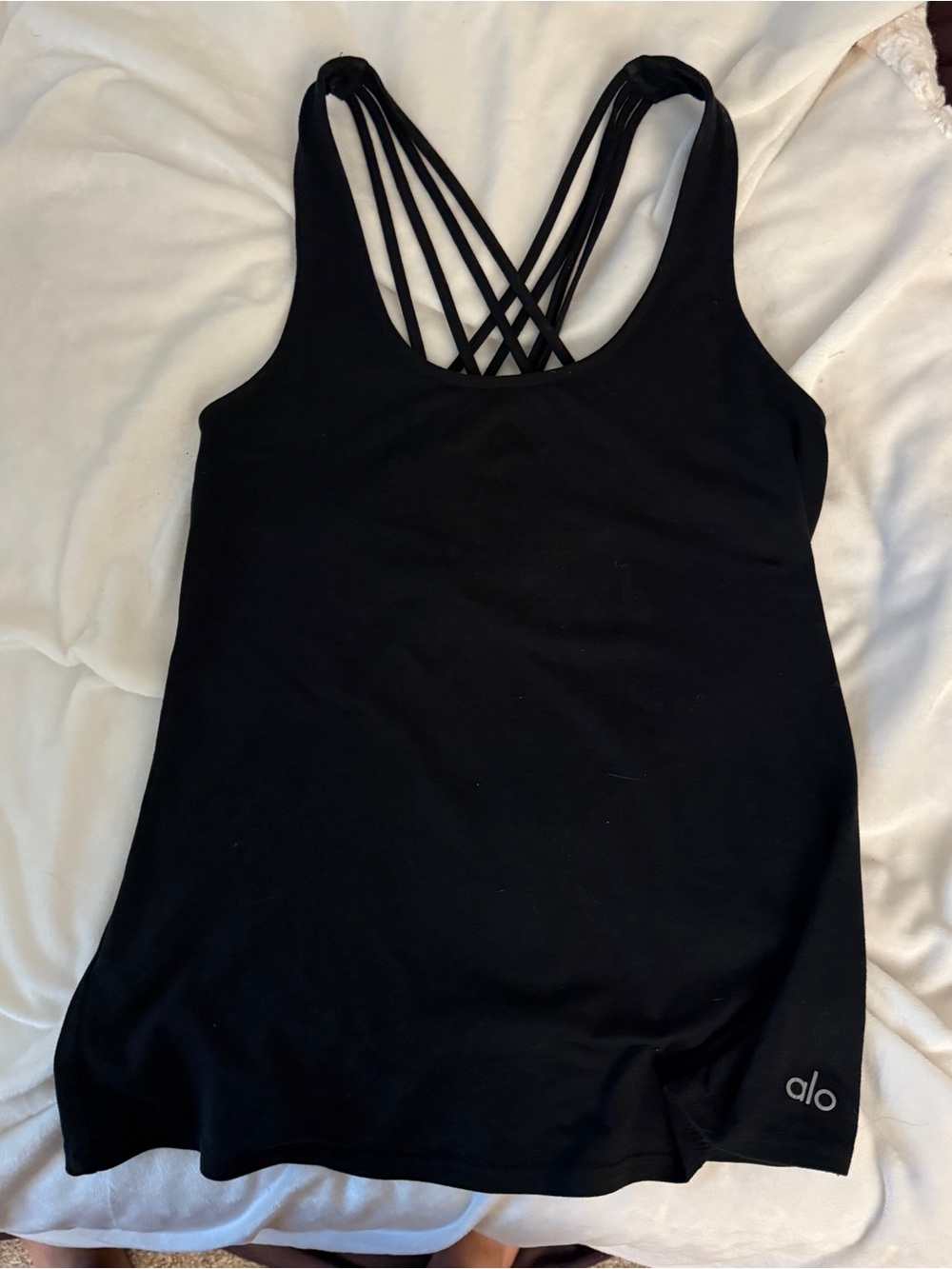 Alo Yoga black tank top